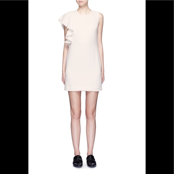 ELIZABETH AND JAMES Luca Ruffle Side Shift Dress Ivory 2 - Picture 9 of 14